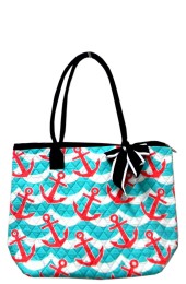Small Quilted Tote Bag-DDG515/NAVY